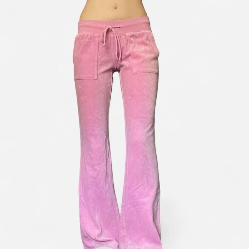 Pink Ombre Velour Sweatpants